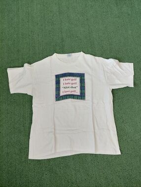 VINTAGE I Hate Golf I Love Golf Hilton Head Island South Carolina Funny 80's Whi